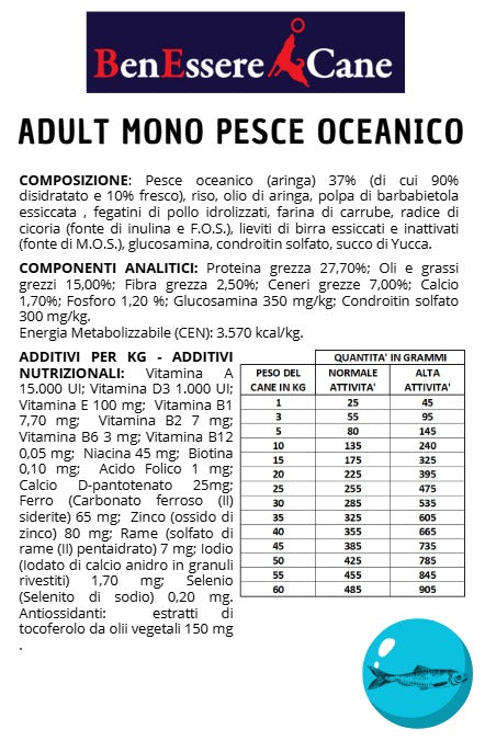 Monoproteico Aringa BenEssere Cane